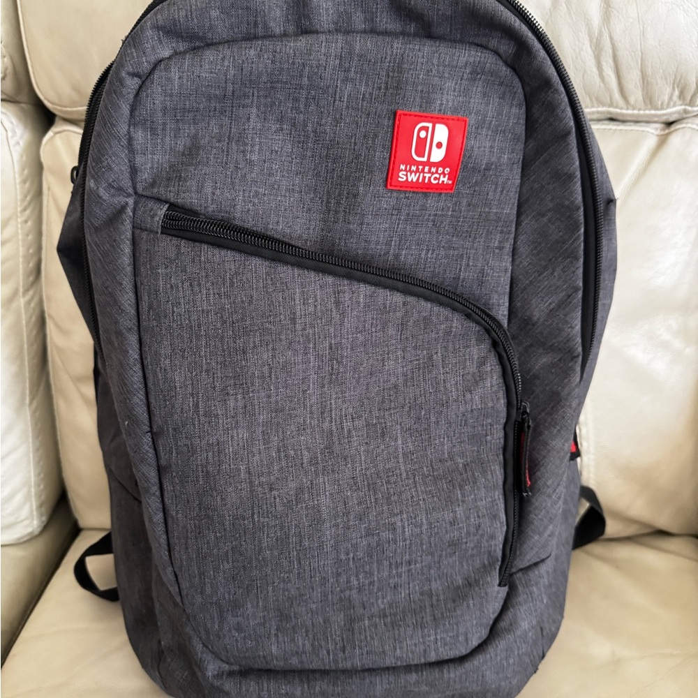 Nintendo Gray Backpack Sleek Design Durable Fabric